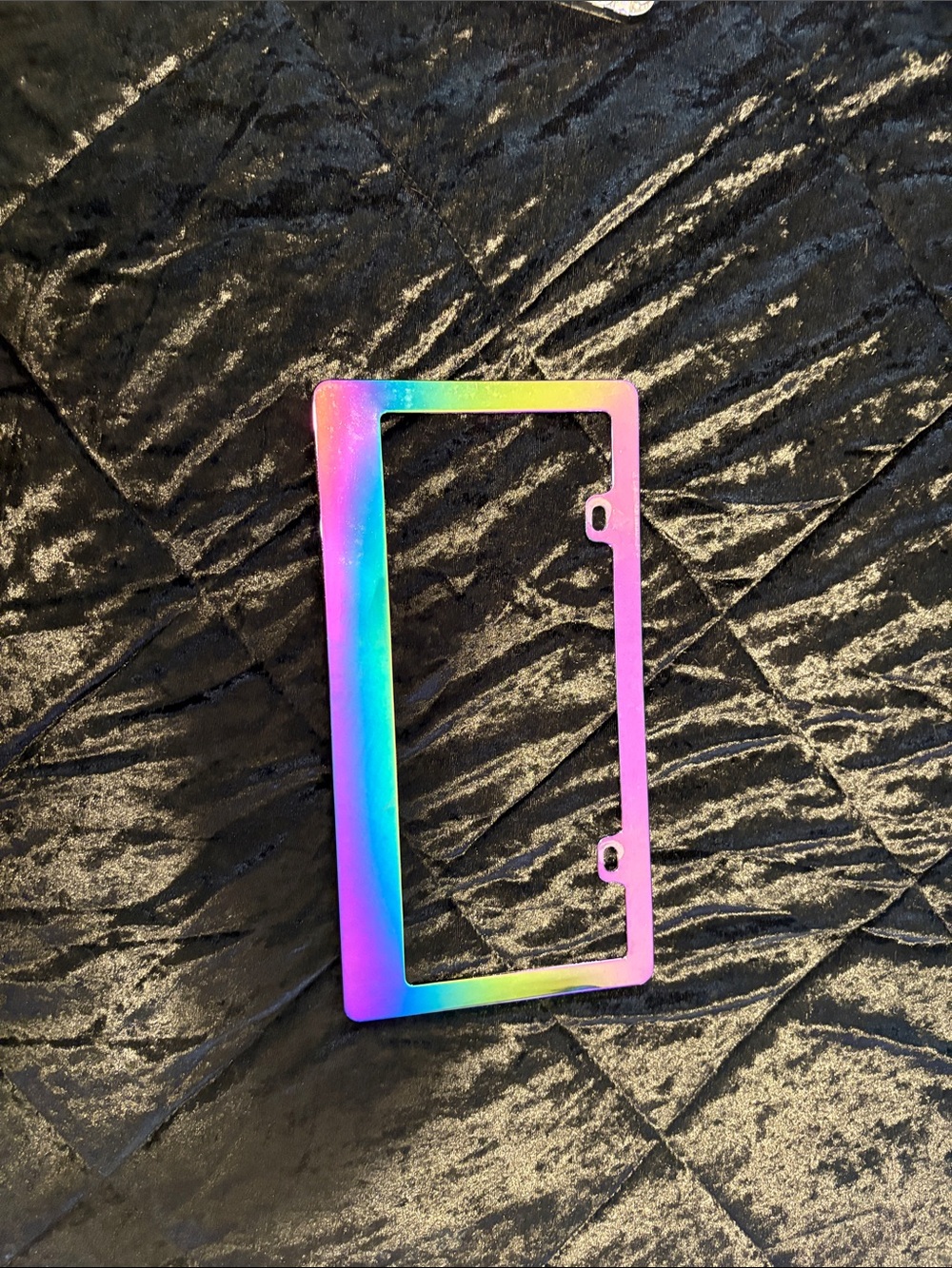 Iridescent Rainbow license plate Frame - Multi-Color Accent